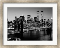 Framed Brooklyn Bridge, NYC BW