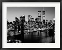 Framed Brooklyn Bridge, NYC BW