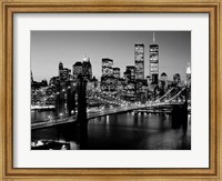 Framed Brooklyn Bridge, NYC BW