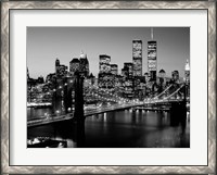 Framed Brooklyn Bridge, NYC BW
