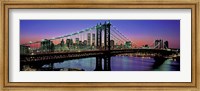 Framed Manhattan Bridge and Skyline