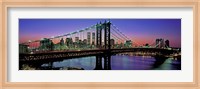 Framed Manhattan Bridge and Skyline