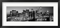 Framed Brooklyn Bridge to Manhattan