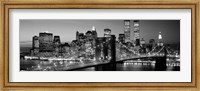 Framed Brooklyn Bridge to Manhattan