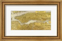 Framed Gilded Map of NYC