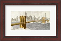 Framed Gilded Brooklyn Bridge