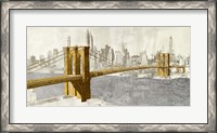 Framed Gilded Brooklyn Bridge