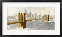 Framed Gilded Brooklyn Bridge