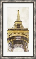 Framed Gilded Eiffel Tower