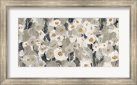 Framed Velvety Florals Neutral