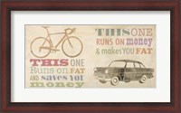 Framed Bike vs Car