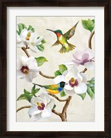 Framed Magnolia and Birds