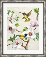 Framed Magnolia and Birds