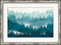 Framed Mountainscape Blue