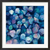 Framed Midnight Blue Hydrangeas