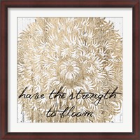 Framed Metallic Floral Quote II