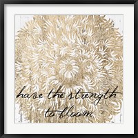 Framed Metallic Floral Quote II