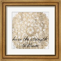 Framed Metallic Floral Quote II