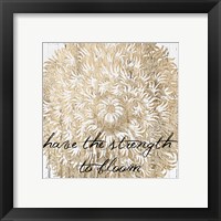 Framed 'Metallic Floral Quote II' border=
