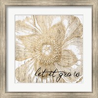 Framed Metallic Floral Quote III