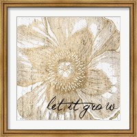 Framed Metallic Floral Quote III