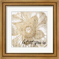 Framed Metallic Floral Quote III