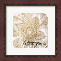 Framed 'Metallic Floral Quote III' border=