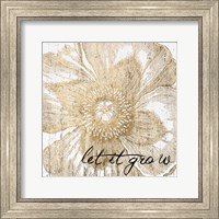 Framed 'Metallic Floral Quote III' border=