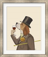 Framed Beagle Wine Snob