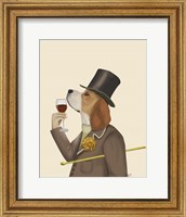 Framed Beagle Wine Snob