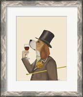 Framed Beagle Wine Snob