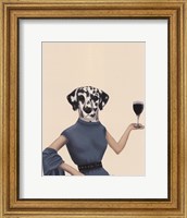 Framed Dalmatian Wine Snob