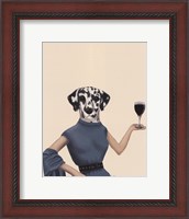 Framed Dalmatian Wine Snob