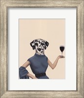 Framed Dalmatian Wine Snob