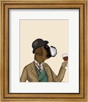 Framed Boxer Wine Snob
