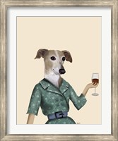 Framed Greyhound Wine Snob