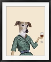 Framed Greyhound Wine Snob