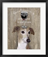 Framed Dog Au Vin Greyhound