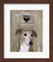 Framed Dog Au Vin Greyhound