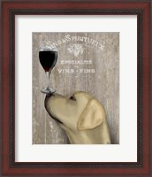 Framed Dog Au Vin Yellow Labrador