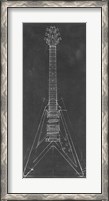 Framed Electric Guitar Blueprint I