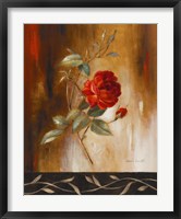 Framed Crimson Rose I