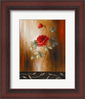 Framed Crimson Rose II