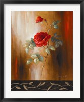 Framed Crimson Rose II