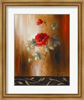 Framed Crimson Rose II