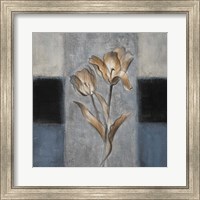 Framed Tulips in Blue II