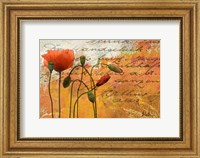 Framed Poppies Composition I