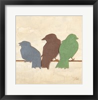 Framed Birds III (assorted colors)