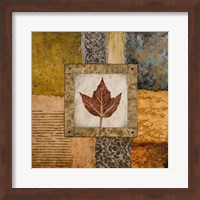 Framed Fallen Leaf I (red)