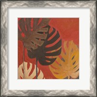 Framed My Fashion Leaves on Red II